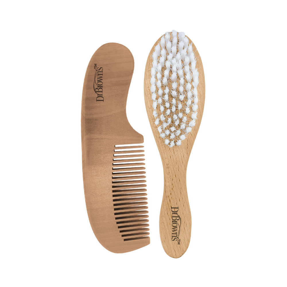 Dr. Brown's Soft & Safe Brush + Wooden Comb