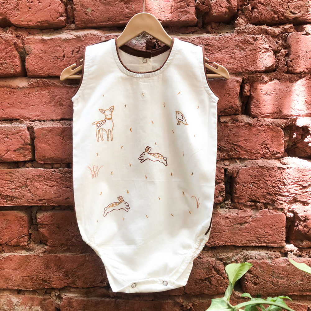 Bhaakur We Are All Wonderfully Made Cotton Onesie- White