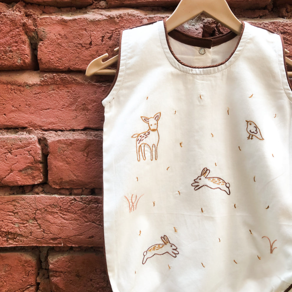 Bhaakur We Are All Wonderfully Made Cotton Onesie- White