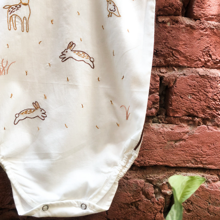 Bhaakur We Are All Wonderfully Made Cotton Onesie- White
