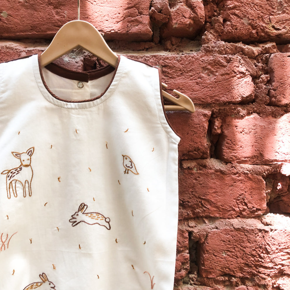 Bhaakur We Are All Wonderfully Made Cotton Onesie- White