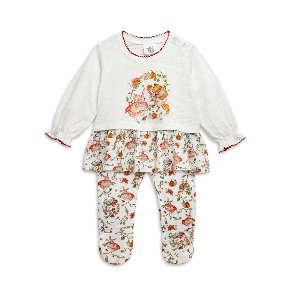 The Baby Trunk Peplum Co-ord Set - Red Riding Hood