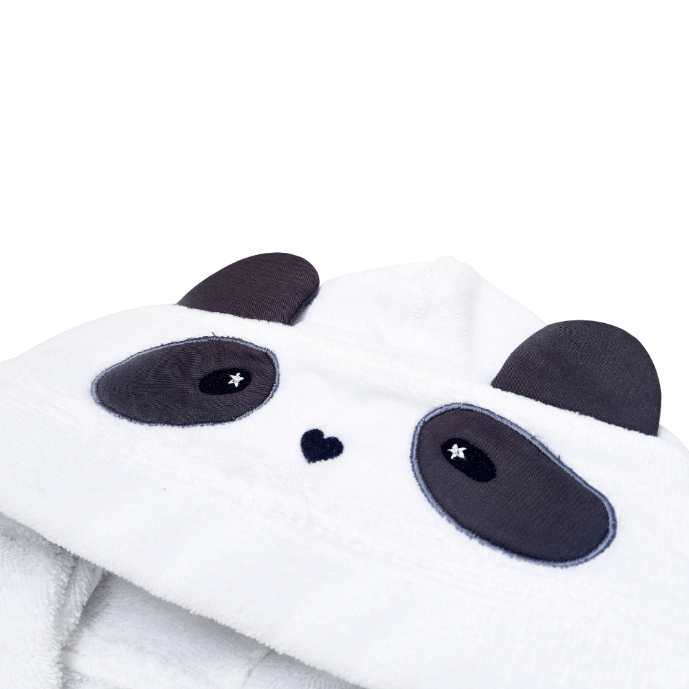 Masilo Hooded Personalised Baby Robe - Panda