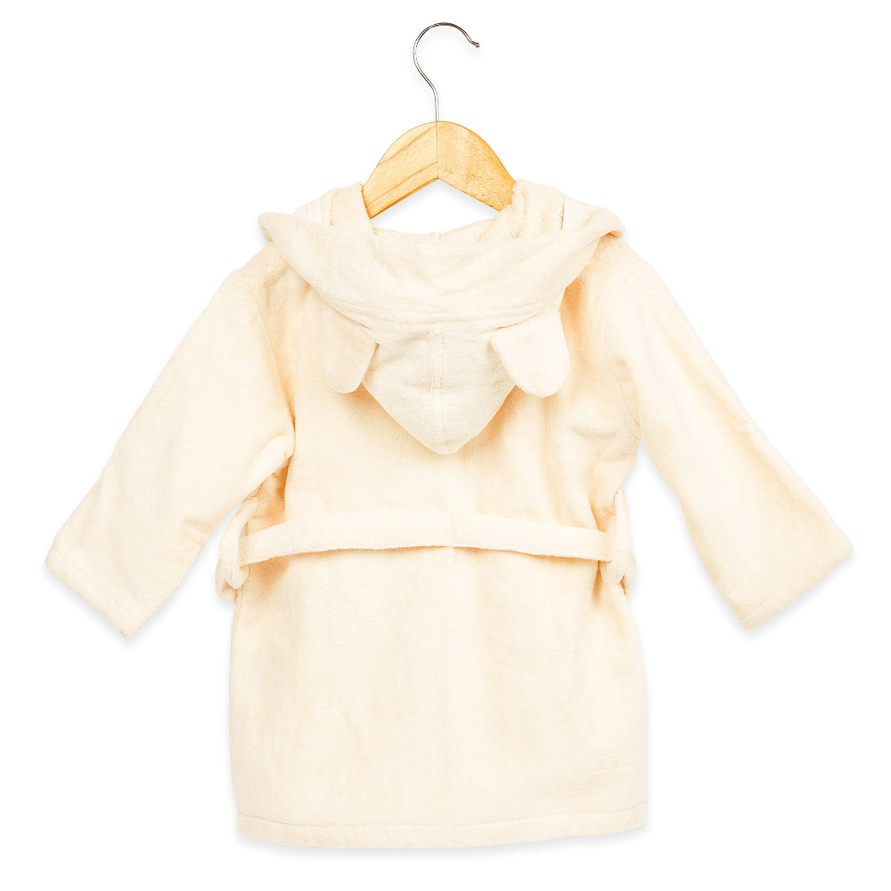Masilo Hooded Personalised Baby Robe - Cream