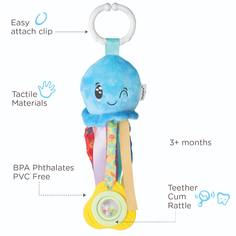 Nuluv Playtime Waves Octopus Teether