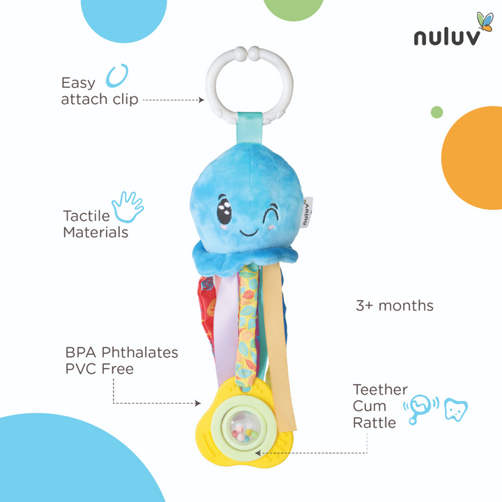 Nuluv Playtime Waves Octopus Teether