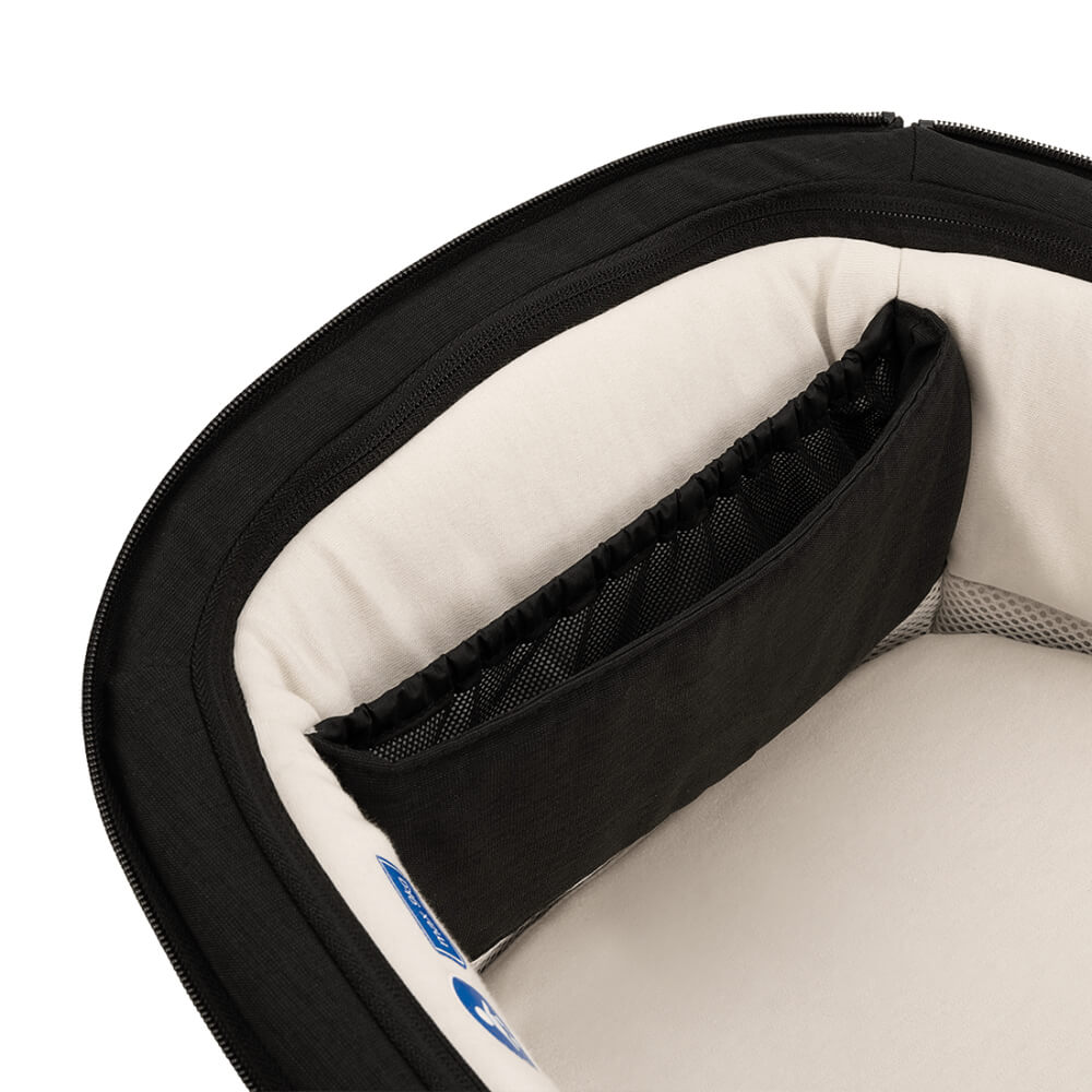 Nuna LYTL Baby Carry Cot-With Dream Drape & Ventilated Mesh Panel-Integrated Release Buttons-Compact & Flat Fold-Includes Rain Cover-2 Years Warranty-Upto 9 Kg - Caviar