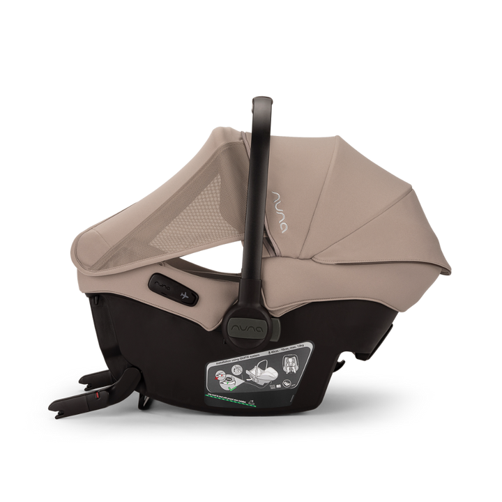 Nuna TRVL LX Cabin Friendly Baby Stroller & Pipa Urbn Car Seat Travel System - Stroller Features (One Hand Fold, Upto 22 Kg)-Car Seat Features (Baseless ISOFIX, Side Impact Protection, Upto 13 Kg)-Cedar