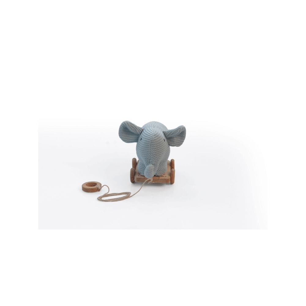 Pluchi Push & Pull Elephant Soft Toy