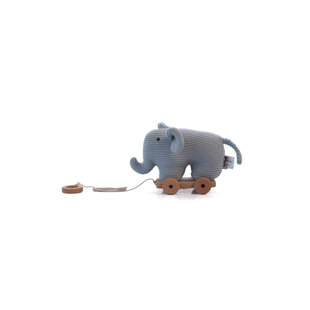 Pluchi Push & Pull Elephant Soft Toy