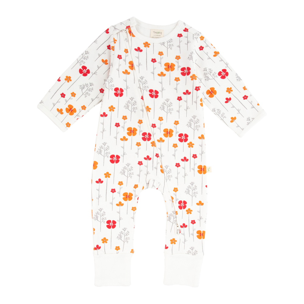 Tiny Twig Long Sleeve Zipsuit - Printed