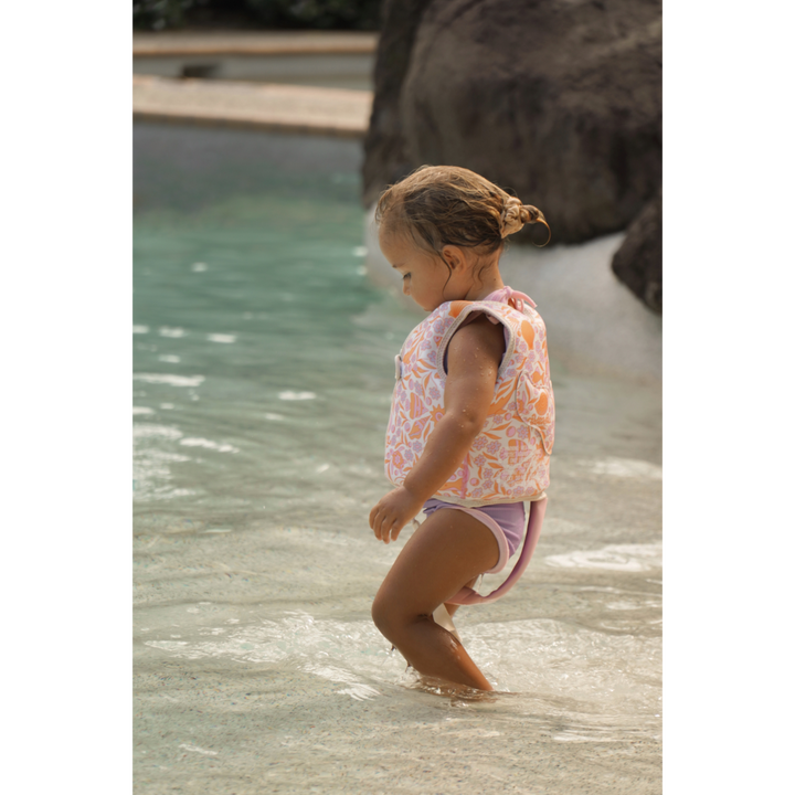 SUNNYLiFE Kids Swim Vest Ocean Magic Pink