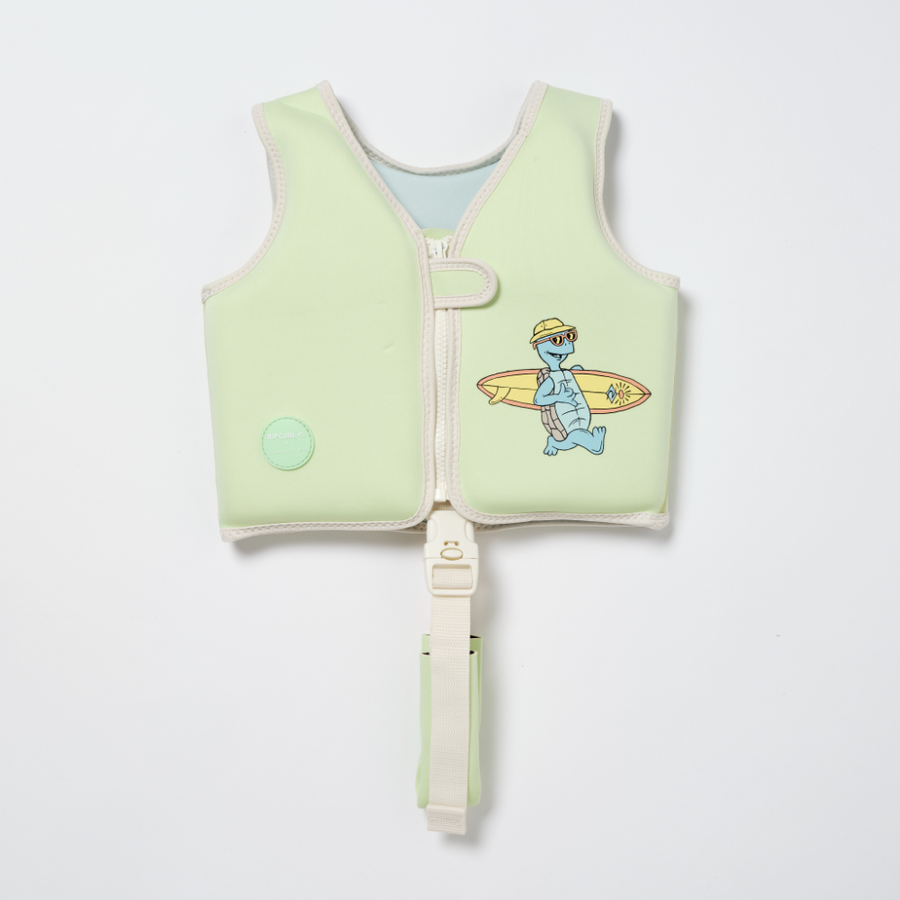 SUNNYLiFE Kids Swim Vest Shred Turtle Aqua