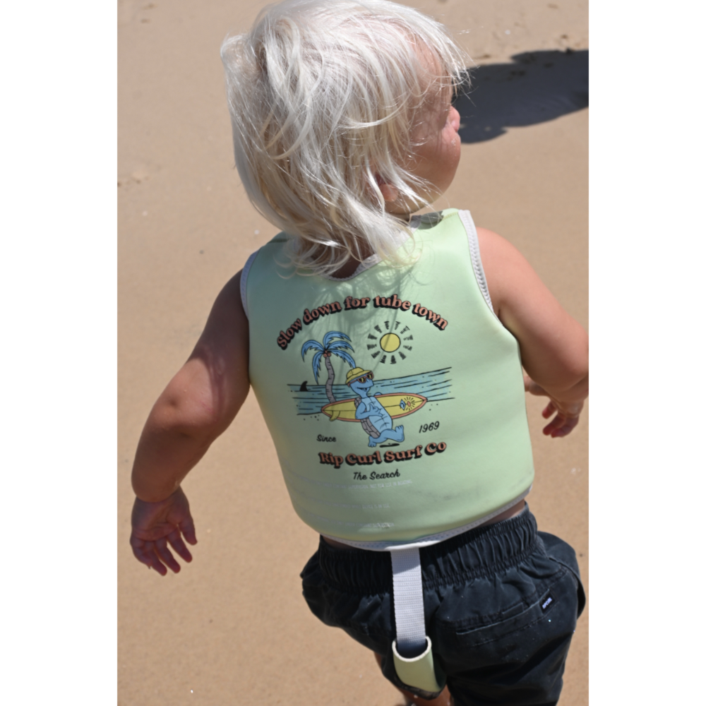 SUNNYLiFE Kids Swim Vest Shred Turtle Aqua