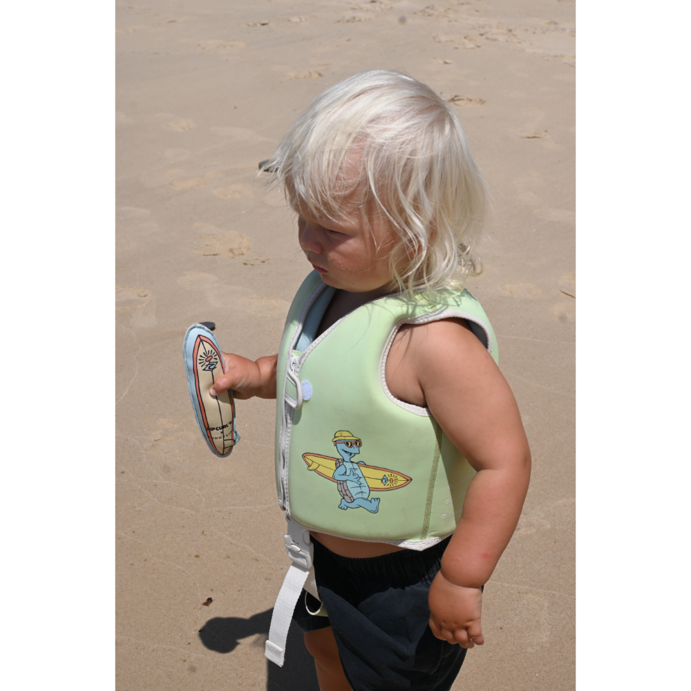 SUNNYLiFE Kids Swim Vest Shred Turtle Aqua