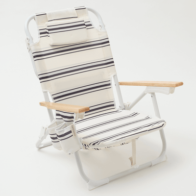 SUNNYLiFE stripes print Deluxe Beach Chair Casa Fes - Teal