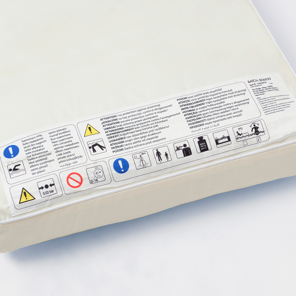 SUNNYLiFE Inflatable Luxe Lie-On Lounger Casa Blanca