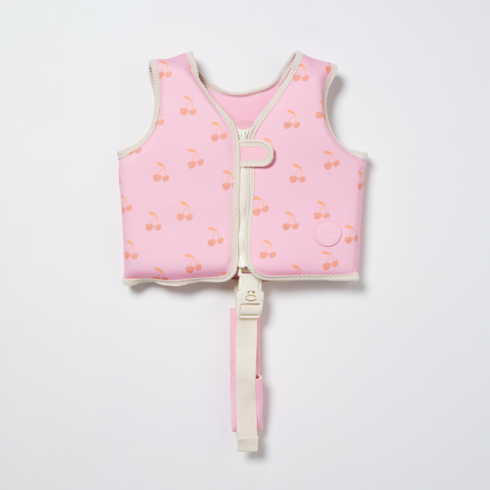 SUNNYLiFE Kids Swim Vest Cotton Candy Cherry