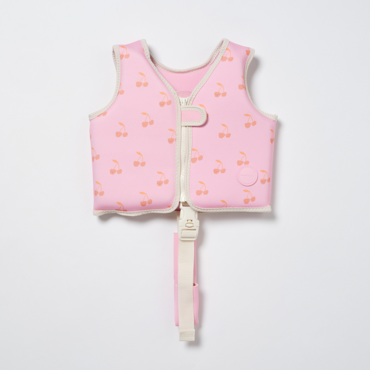 SUNNYLiFE Kids Swim Vest Cotton Candy Cherry