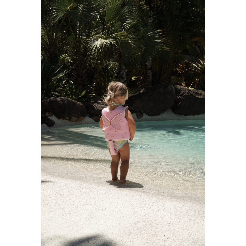 SUNNYLiFE Kids Swim Vest Cotton Candy Cherry