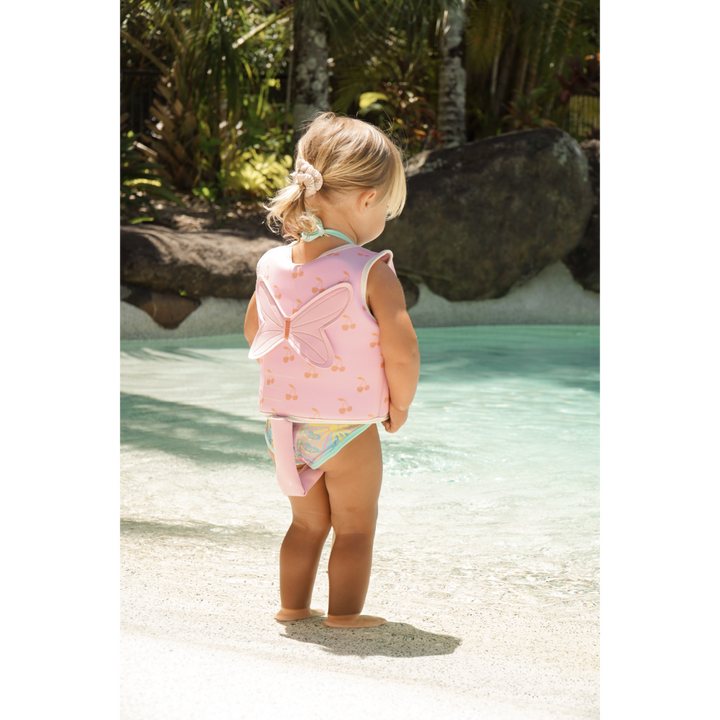 SUNNYLiFE Kids Swim Vest Cotton Candy Cherry