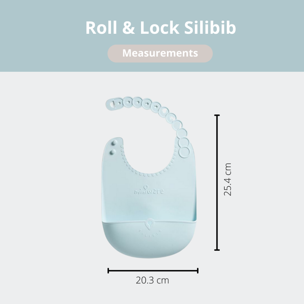 Miniware Roll and Lock Silicone Bib