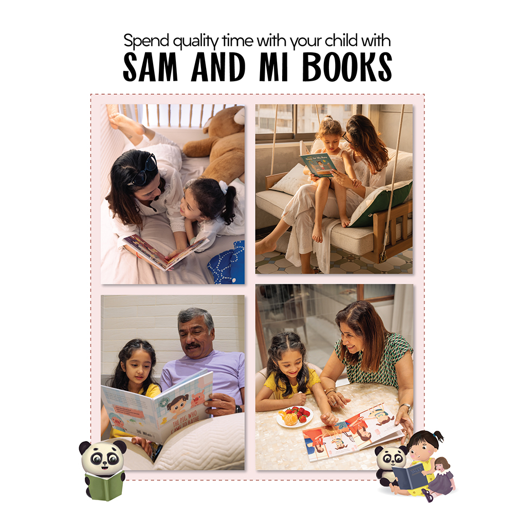 Sam and Mi The Cat Who Came to Lunch Board Book for Kids, 0-3 yrs