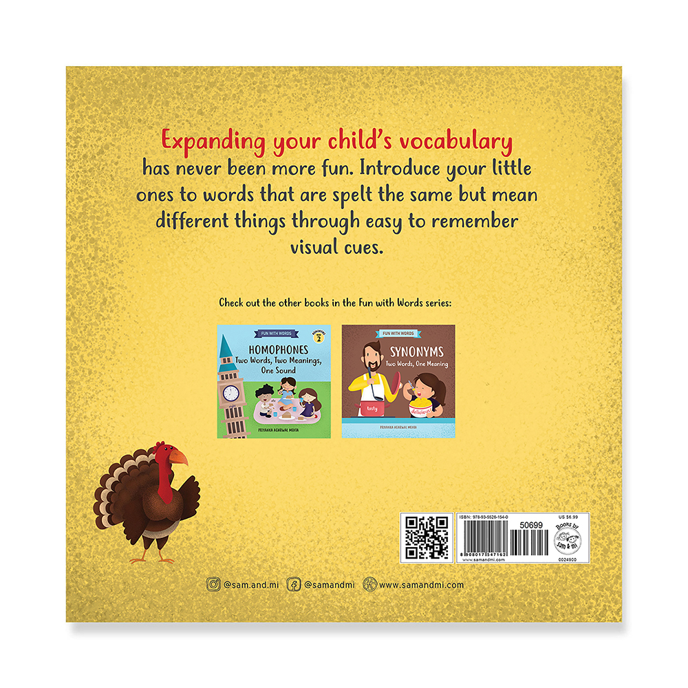 Sam and Mi Homographs: One Word, Two Meanings Book for Kids, 3 - 8 yrs