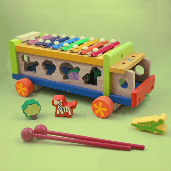 Musical Animal Wooden Toy Truck