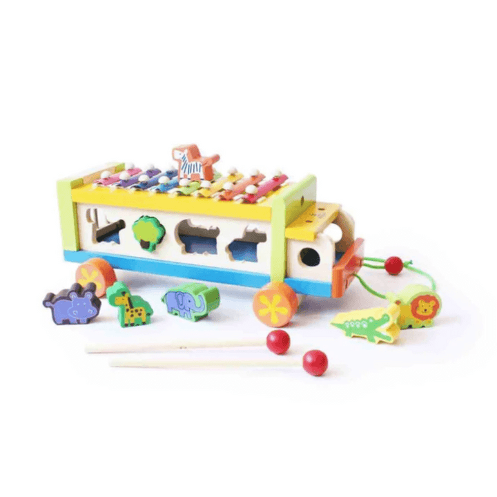 Musical Animal Wooden Toy Truck