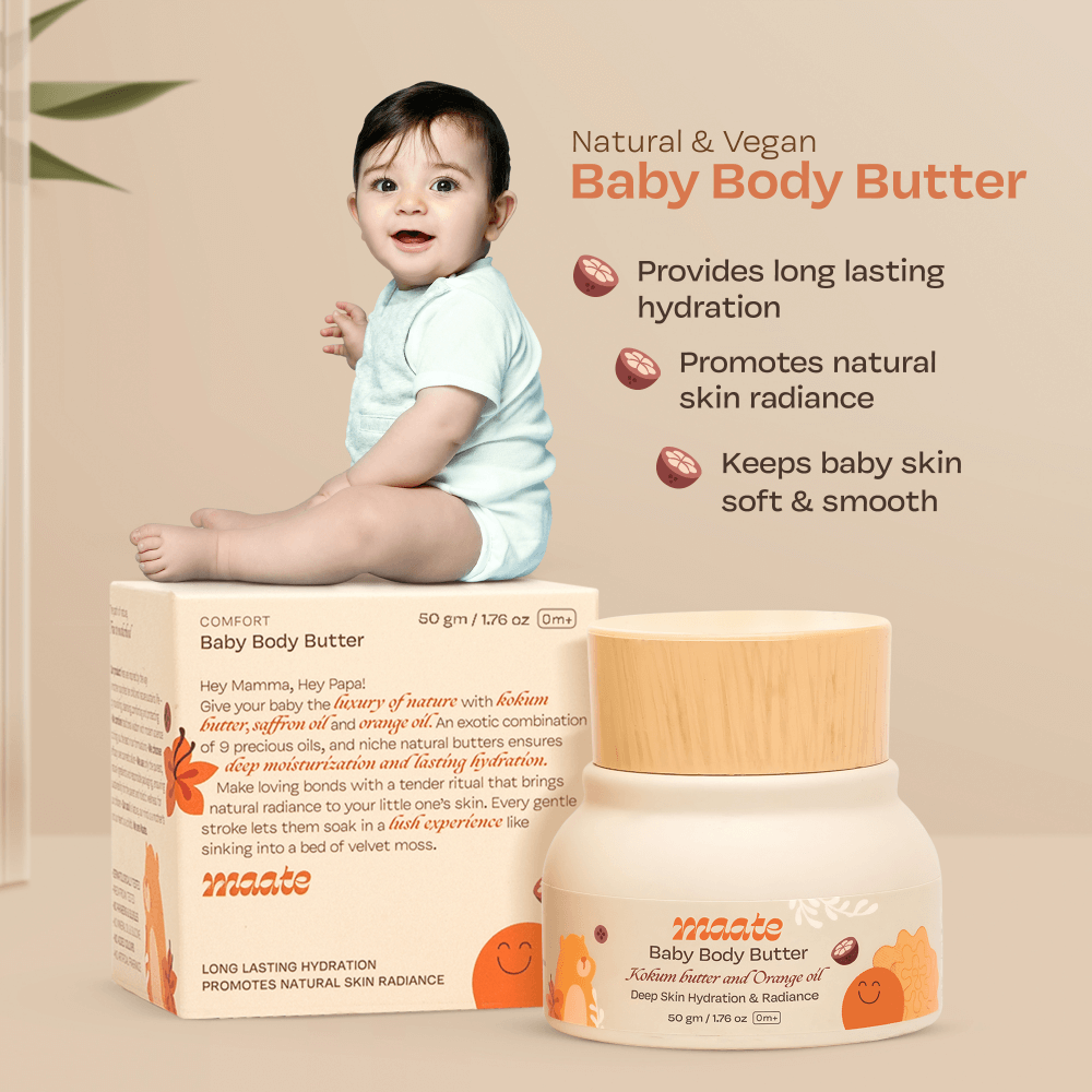 Maate Baby Body Butter Natural & Vegan, 50 gms ( Pack of 2)