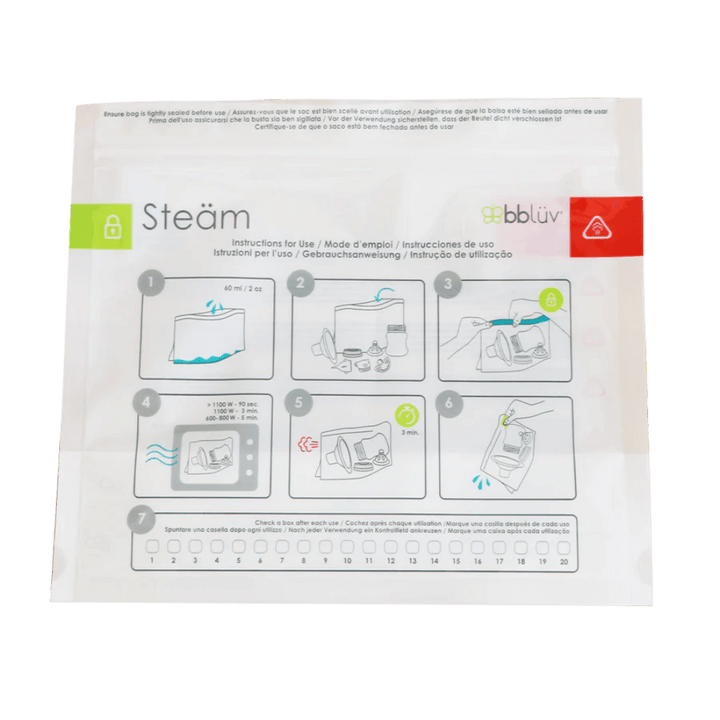 Bbluv Steam - Microwave Quick-Steam Sterilizer Bags