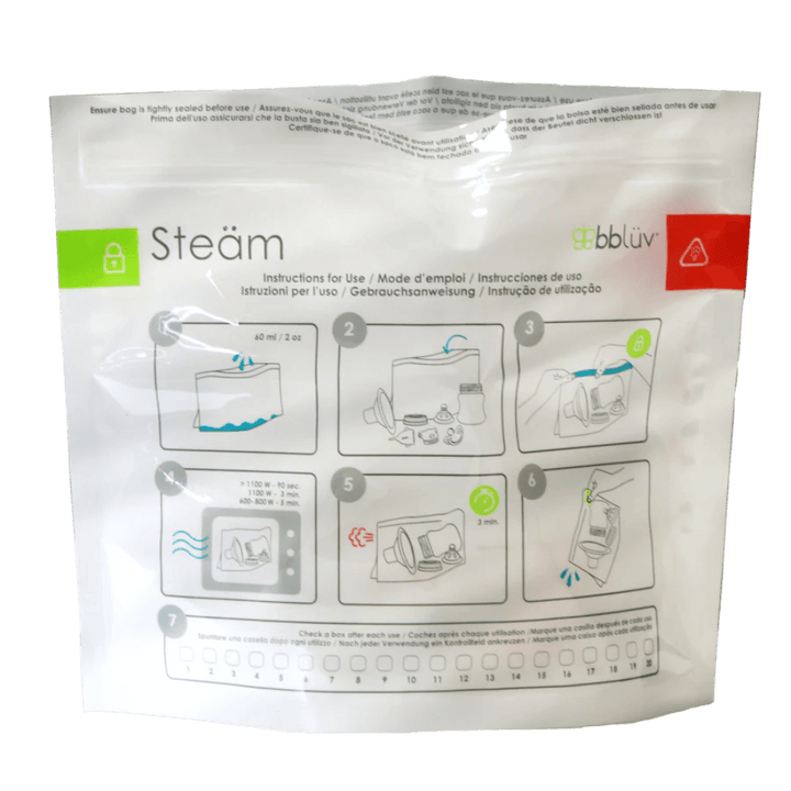 Bbluv Steam - Microwave Quick-Steam Sterilizer Bags