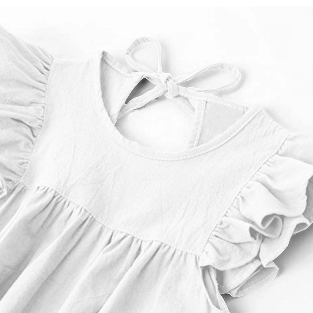 The Baby Atelier Ivory Organic Sleeves Dress