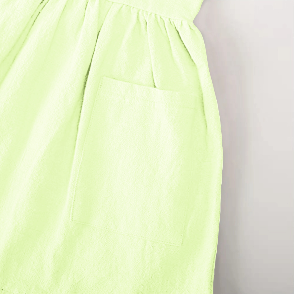 The Baby Atelier Lime Green Organic Sleeveless Dress