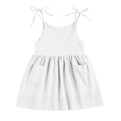 The Baby Atelier Ivory Organic Sleeveless Dress