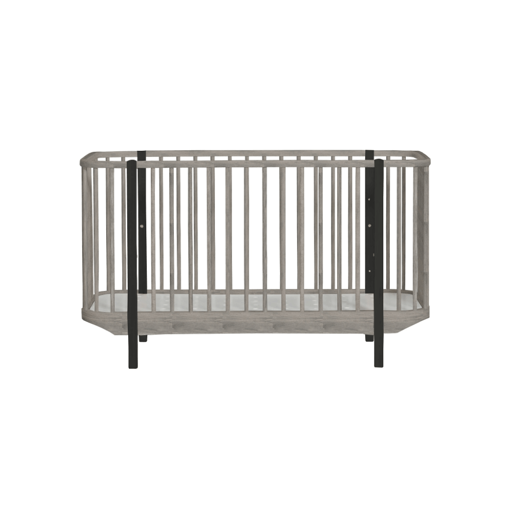 Baby crib shop grey color