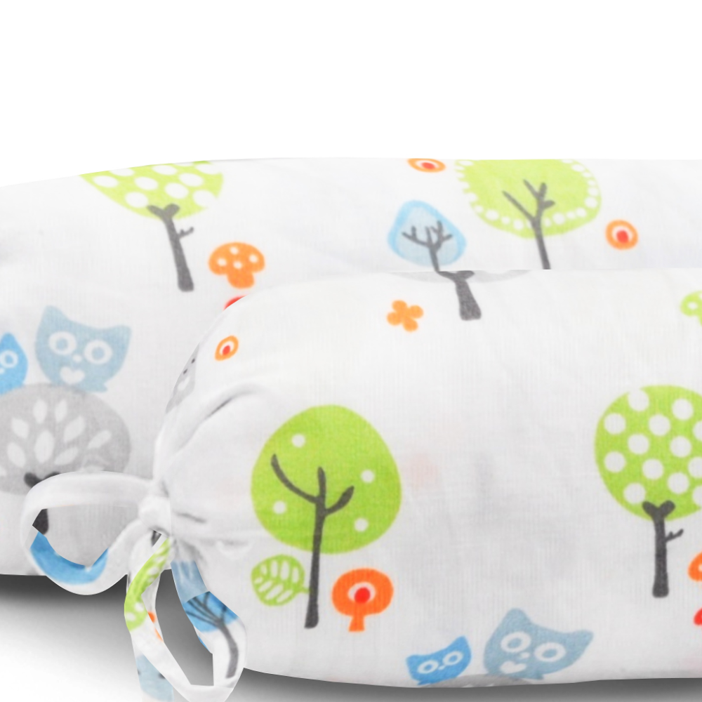 The Baby Atelier 100% Organic Baby Bolster Cover Set With Fillers