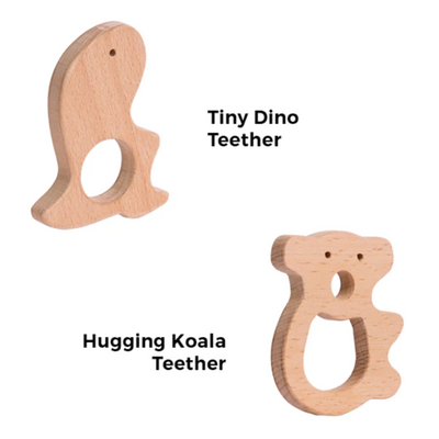 The Play Chapter Tiny Dino & Hugging Koala Teether Set
