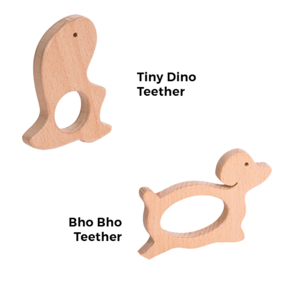 The Play Chapter Tiny Dino & Bho Bho Teether Set