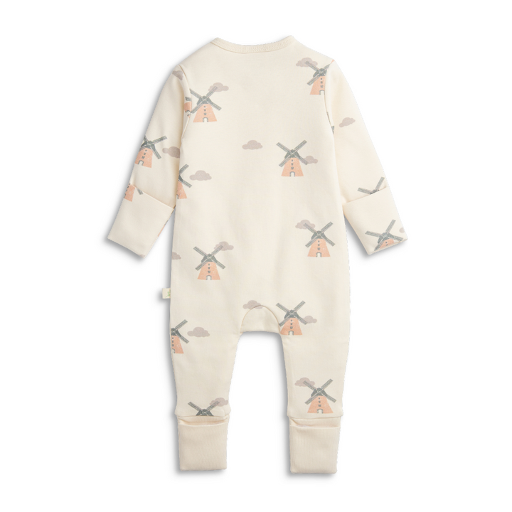Tiny Twig Long Sleeve Zipsuit - Printed