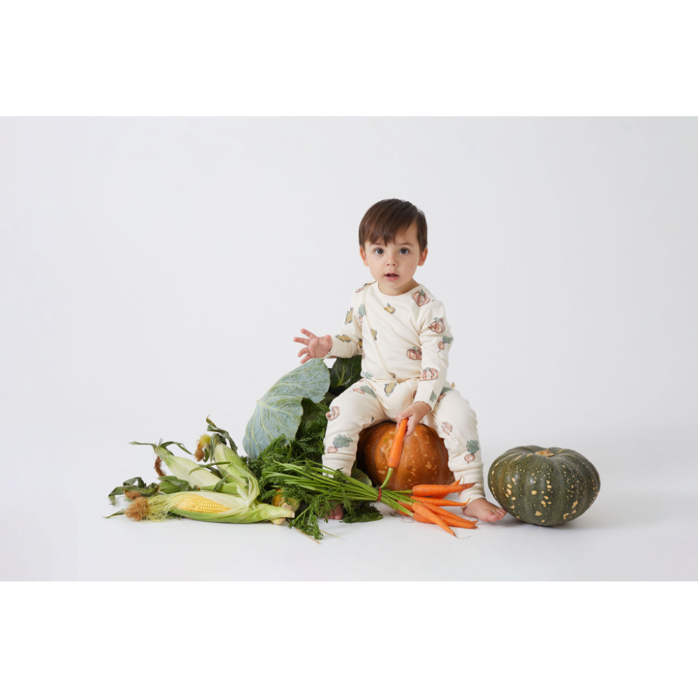 Tiny Twig Long Sleeve Zipsuit - Printed