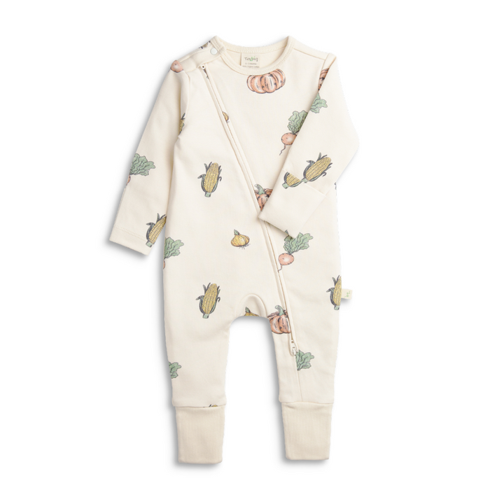 Tiny Twig Long Sleeve Zipsuit - Printed