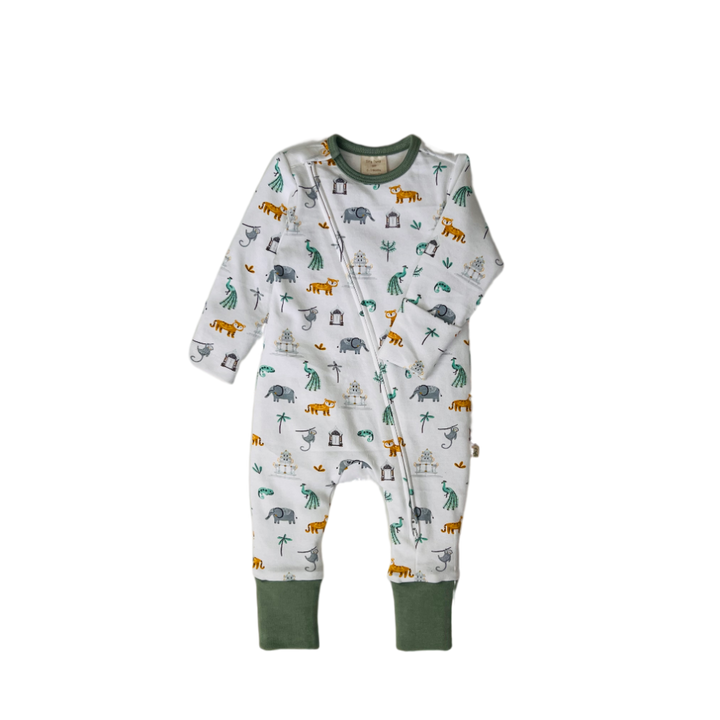 The Tiny Twig Zipsuit Long Sleeve - Perfect Paradise Print