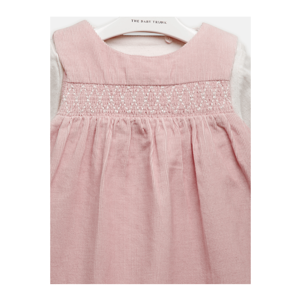 The Baby Trunk Pink Winter Frock Set