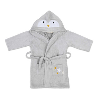Masilo Hooded Baby Robe - Penguin