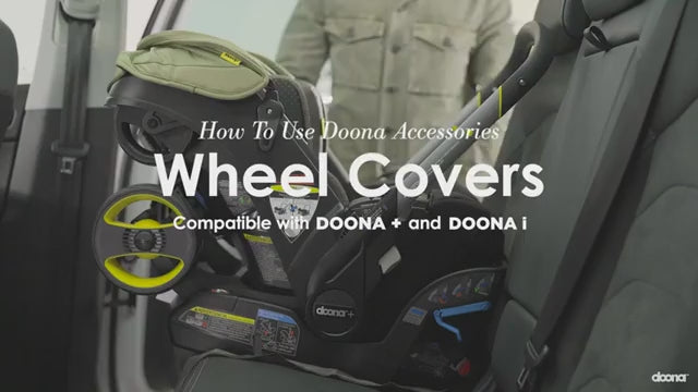 Doona™ Wheel Covers - Black Pushchair Wheel Protectors for preventing soiling of car upholstery