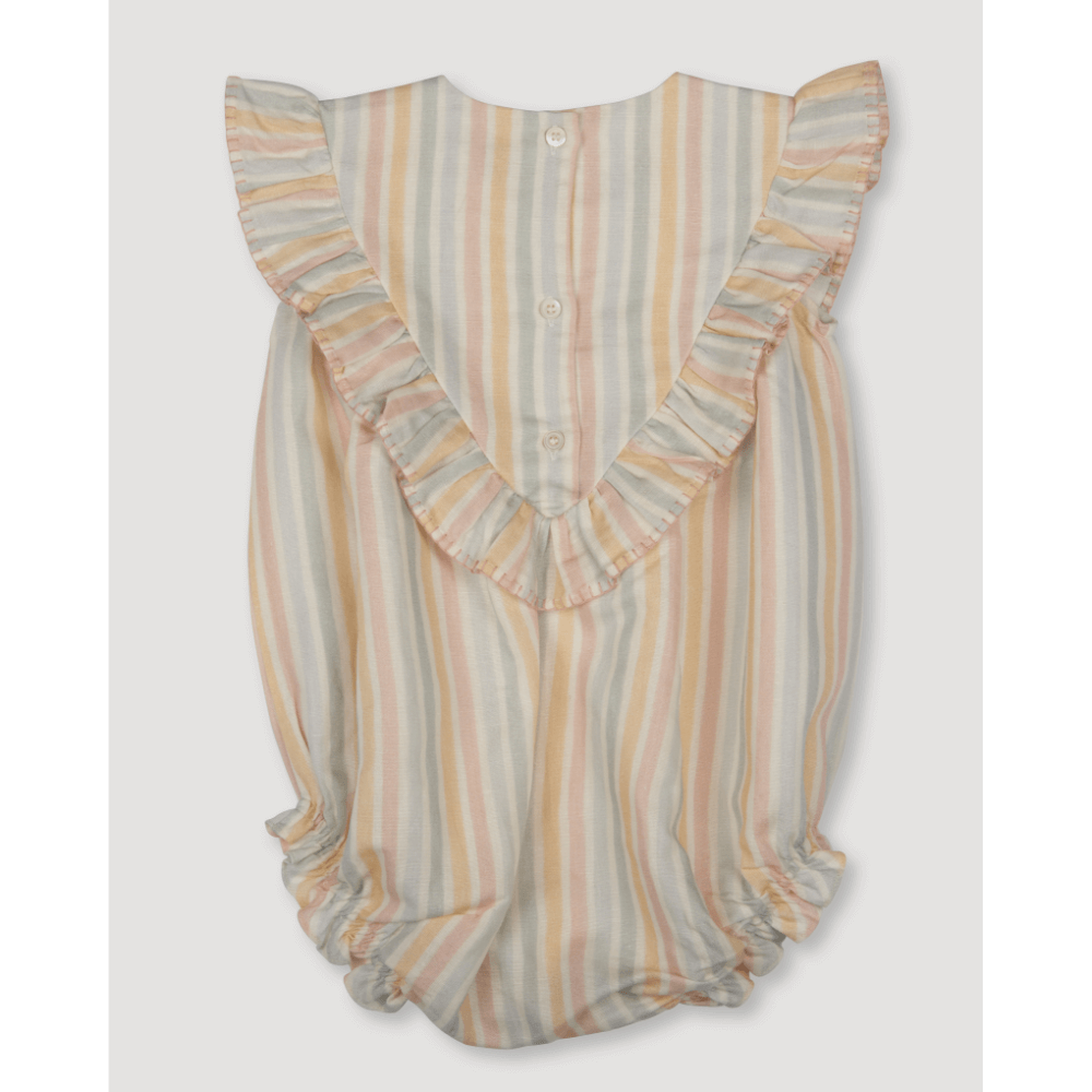 Early Sunday Canvas Lucy Baby Bubble Romper - Summer Stripe