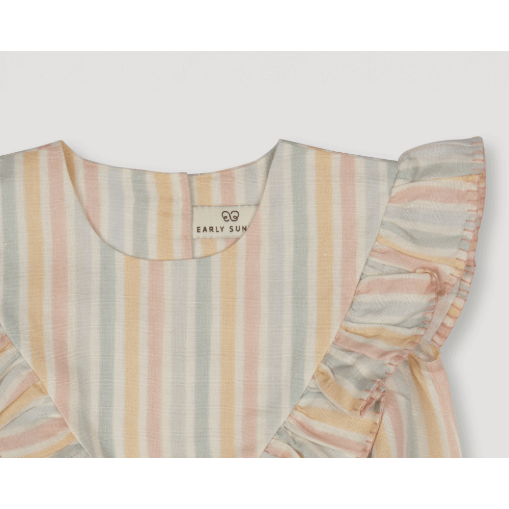 Early Sunday Canvas Lucy Baby Bubble Romper - Summer Stripe