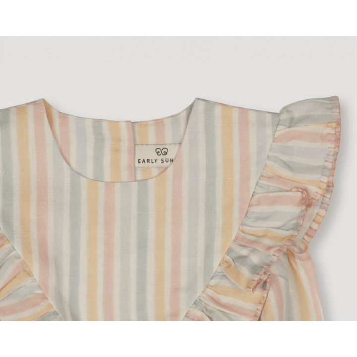 Early Sunday Canvas Lucy Baby Bubble Romper - Summer Stripe